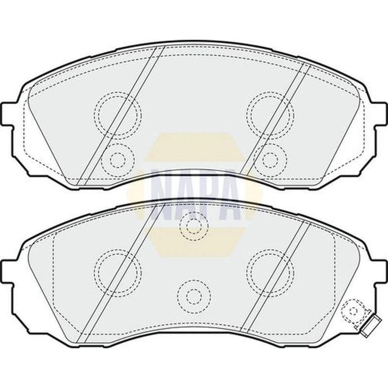 NAPA Front Brake Pad Set fits Hyundai I800 Travel 2008 on 2.5