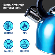 MDS1203 Liberty Blue 2.5 Litre Whistling Kettle CW-T056-B1BL Liberty Leisure UK - Dynamic Drive