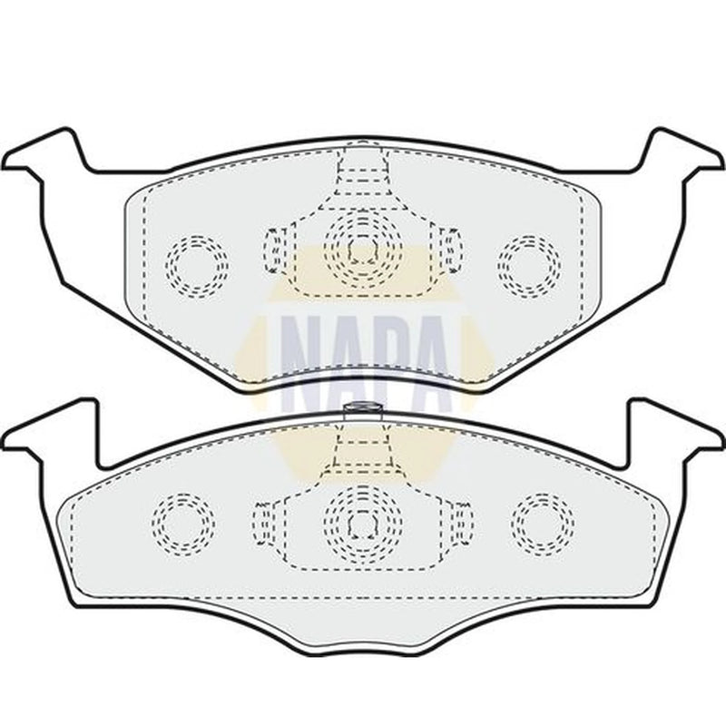 NAPA Front Brake Pad Set fits Seat Arosa 1997-2004 1.0 1.4 1.7
