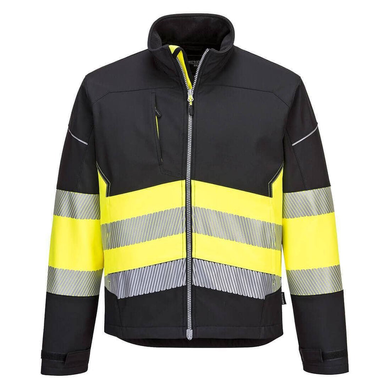 Portwest Pw3 Hi-Vis Class 1 Softshell Jacket (3L) 3XL PW375BKYXXXL Portwest - Dynamic Drive