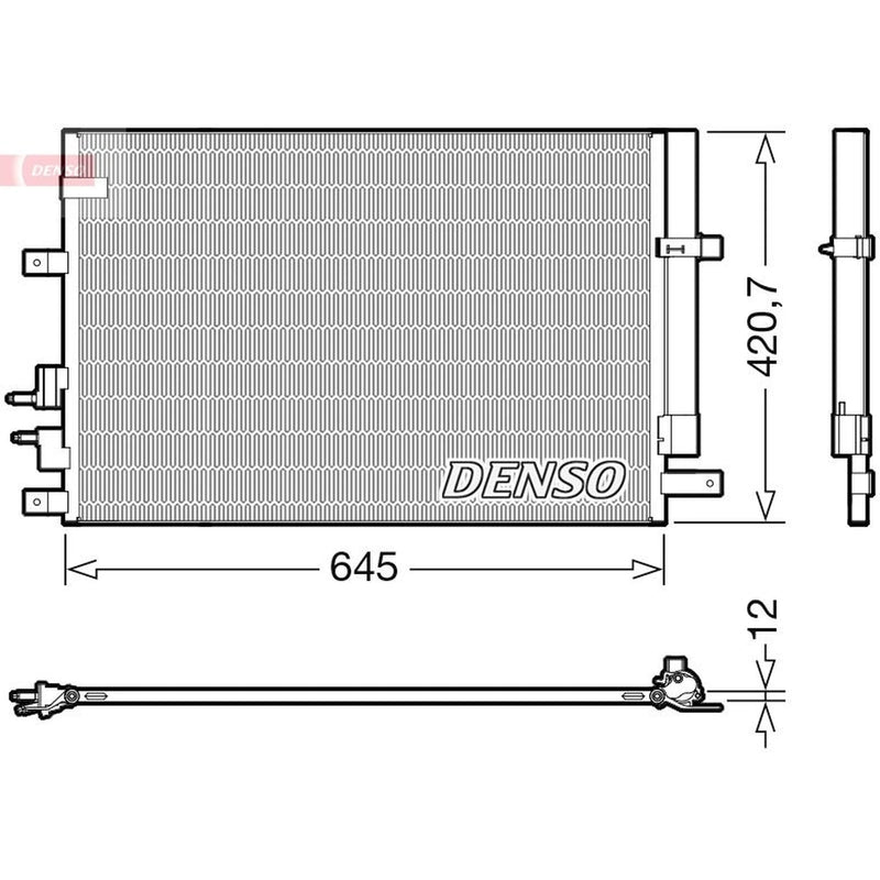 Denso Air Conditioning Condenser fits Alfa Romeo 159 2005-2012