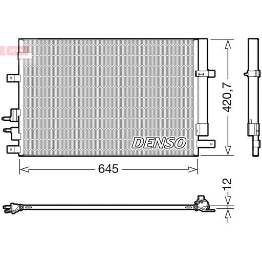 Denso Air Conditioning Condenser fits Alfa Romeo 159 2005-2012
