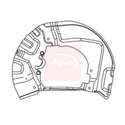 Apec Brake Disc Splash Guard Front Left fits BMW 5 2001-2010
