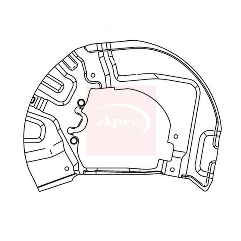 Apec Brake Disc Splash Guard Front Left fits BMW 5 2001-2010