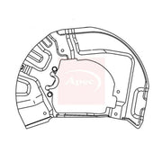 Apec Brake Disc Splash Guard Front Left ASG1022