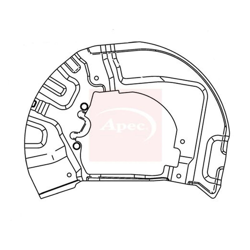 Apec Brake Disc Splash Guard Front Left ASG1022
