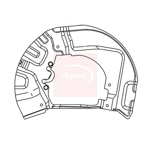 Apec Brake Disc Splash Guard Front Left fits BMW 5 2001-2010