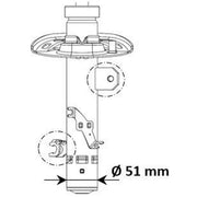 KYB Shock Absorber Damper Strut Front Left fits Peugeot 208 Hatchback 2014-2019