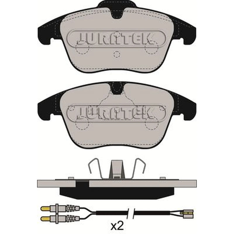 Juratek Front Brake Pad Set fits Citroën C5 III 2008-2017 1.6 1.8 2.0
