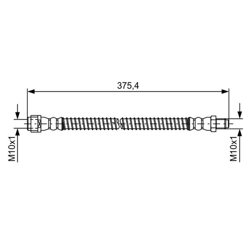Bosch Brake Hydraulic Hose Line Rear fits Mercedes-Benz S-Class 2005-2020
