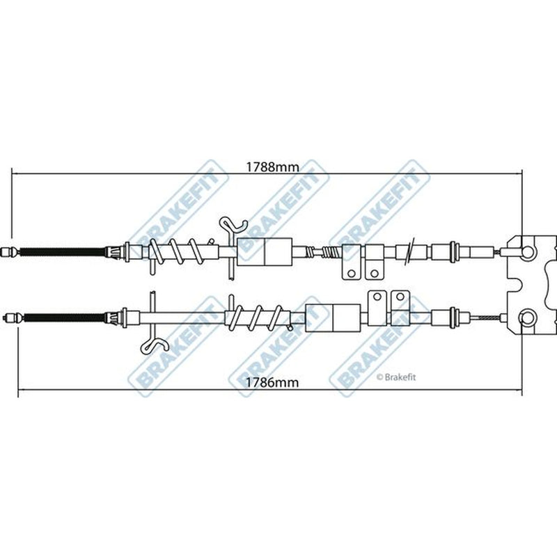 Apec Handbrake Cable Left Rear fits Ford Tourneo Connect 2002-2013 1.8