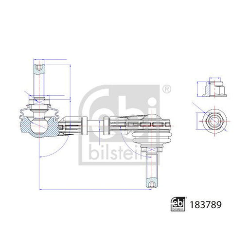 Febi Stabiliser Bar Link Coupling Rod Rear Right 183789