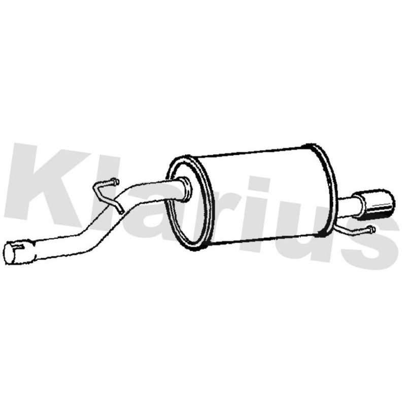 Klarius Box With Tail Pipe Rear fits Opel Corsa D 2009-2014 1.4