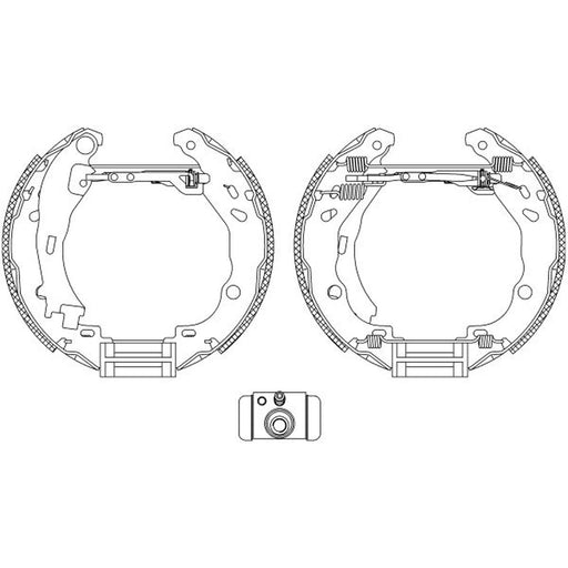 Mintex Brake Shoe Set Axle Kit fits Citroën C2 2003-2012 1.1 1.4