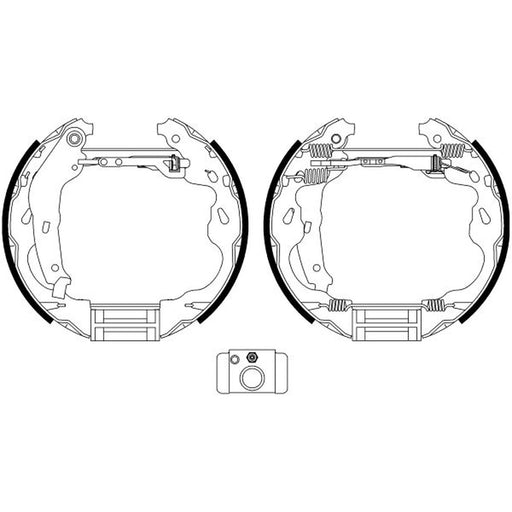 Mintex Brake Shoe Set Axle Kit fits Opel Agila B 2008-2012 1.0 1.2 1.3