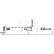 Apec Brake Hydraulic Hose Line Front Right HOS3730