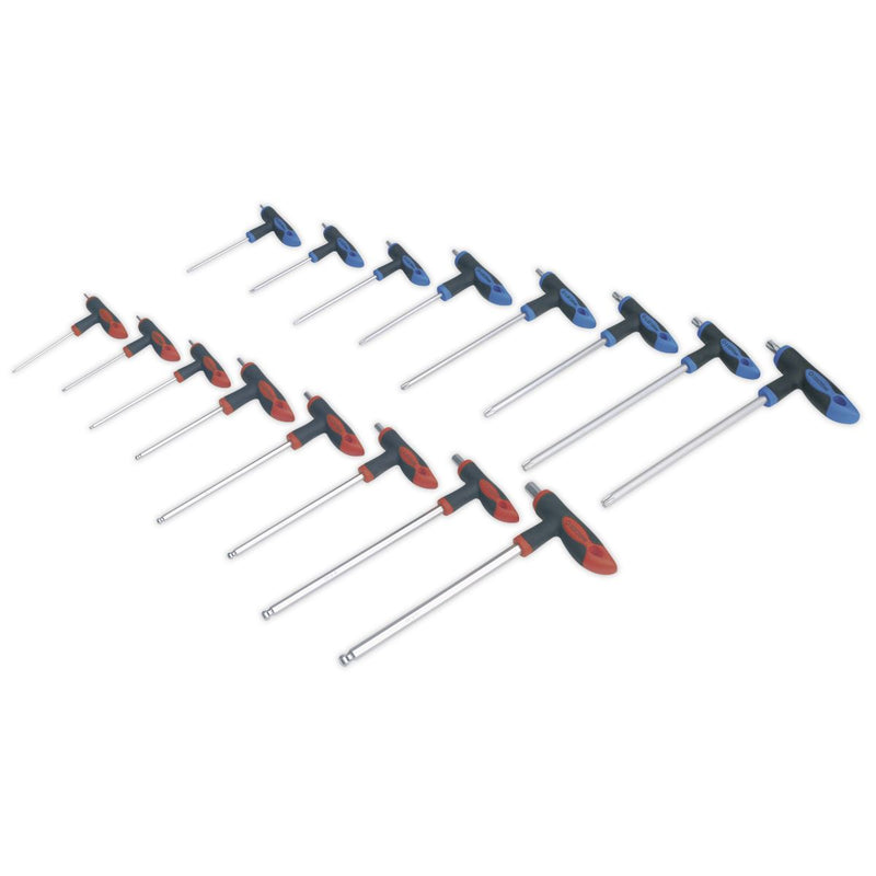 Sealey T-Handle TRX-Star* & Hex Key Set 16pc AK7147 Sealey - Dynamic Drive