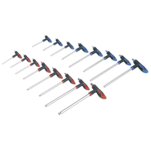 Sealey T-Handle TRX-Star* & Hex Key Set 16pc AK7147 Sealey - Dynamic Drive