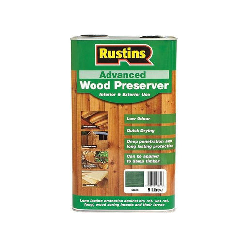 Rustins Advanced Wood Preserver Green 5 litre Rustins - NN4 Online