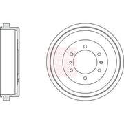 Apec Brake Drum Assembly Rear fits Isuzu D-Max II 2012-2022 1.9 2.5