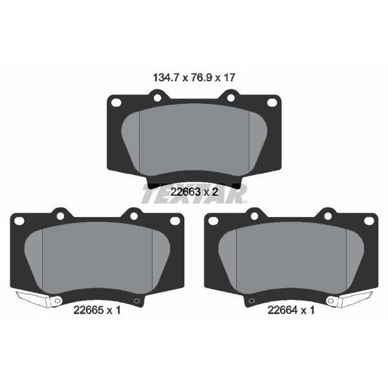 Textar Brake Pad Set 2266301