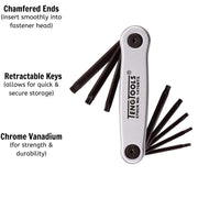 Teng Tools Folding TX Key Set 8 Pieces Teng Tools - Dynamic Drive