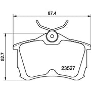 Mintex Rear Brake Pad Set fits Honda Accord 1999-2002 1.8 2.0 2.3