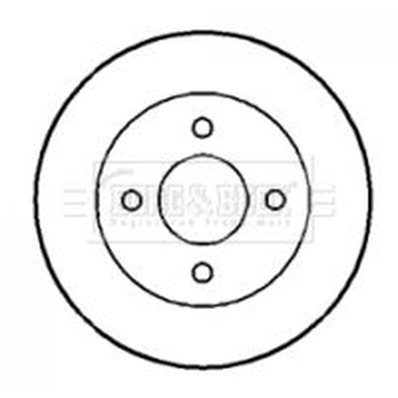 Borg & Beck 2 x Solid Brake Discs fits Nissan Micra II 2000-2003 1.0 1.4