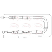 Apec Handbrake Cable Right Rear CAB1480