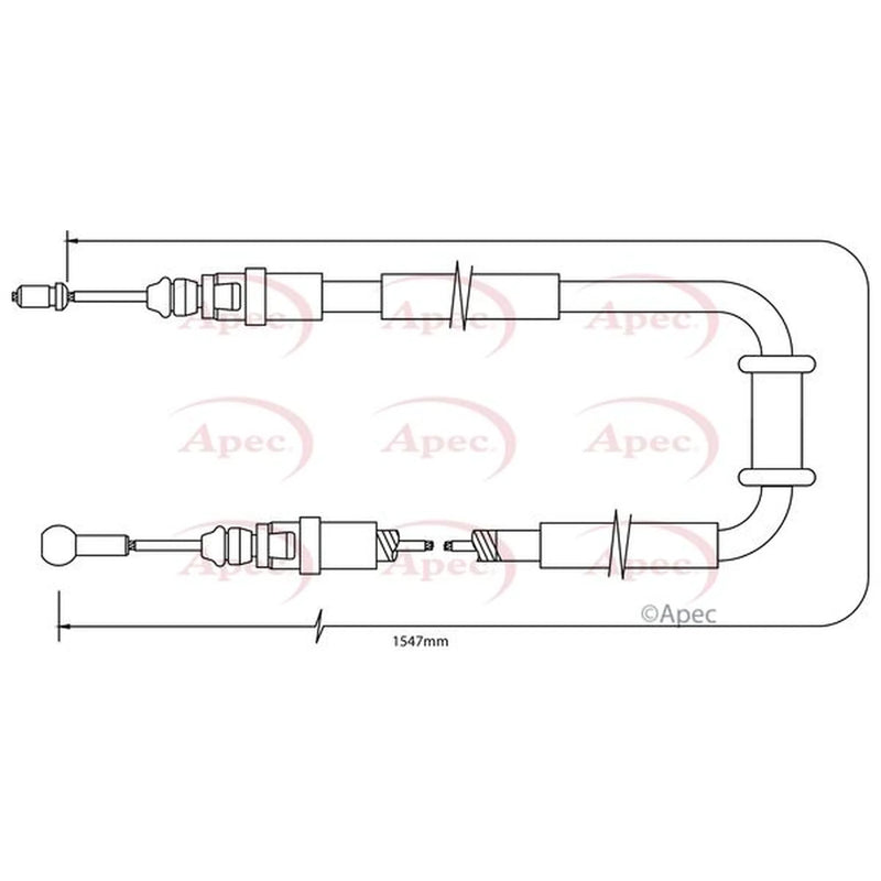 Apec Handbrake Cable Right Rear CAB1480