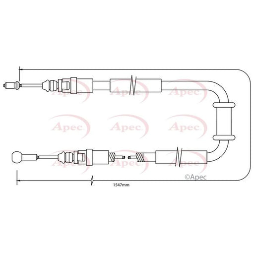 Apec Handbrake Cable Right Rear CAB1480
