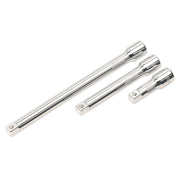 Sealey Extension Bar Set 3pc 1/2"Sq Drive AK6350 Sealey - Dynamic Drive
