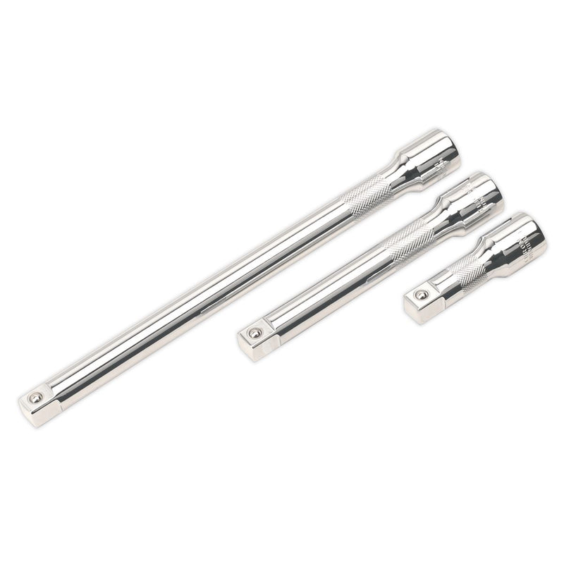 Sealey Extension Bar Set 3pc 1/2"Sq Drive AK6350 Sealey - Dynamic Drive