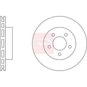 Apec 2 x Vented Brake Discs fits Jeep Cherokee 2001-2008 2.4 2.5 2.8 3.7