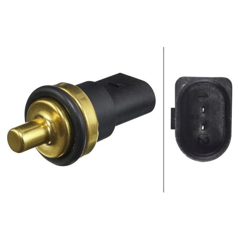 Hella Coolant Temperature Sensor Rear fits Audi A1 2010-2015 1.4 1.6 2.0