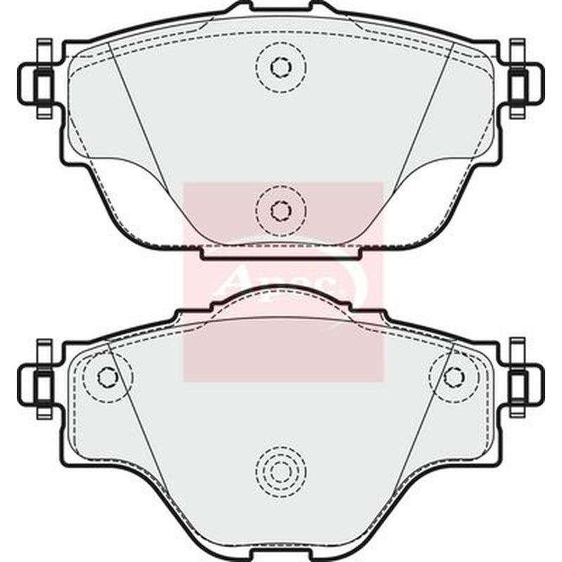 Apec Rear Brake Pad Set fits Citroën C4 Grand Picasso II 2013-2018 1.2 1.6 2.0