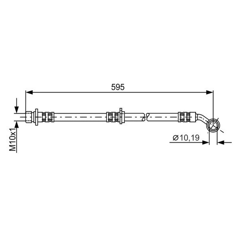 Bosch Brake Hydraulic Hose Line Front Left fits Honda Cr-V 2001-2007 2.0 2.2