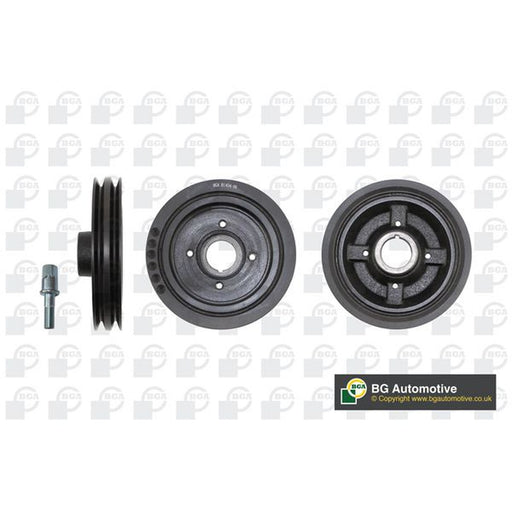 BGA Belt Pulley Set, Crankshaft 173mm fits Mitsubishi Shogun Sport I 1998 on 2.5