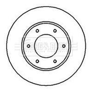 Borg & Beck Front Brake Vented Discs & Pads fits Toyota Hiace IV 1995-2004 2.4