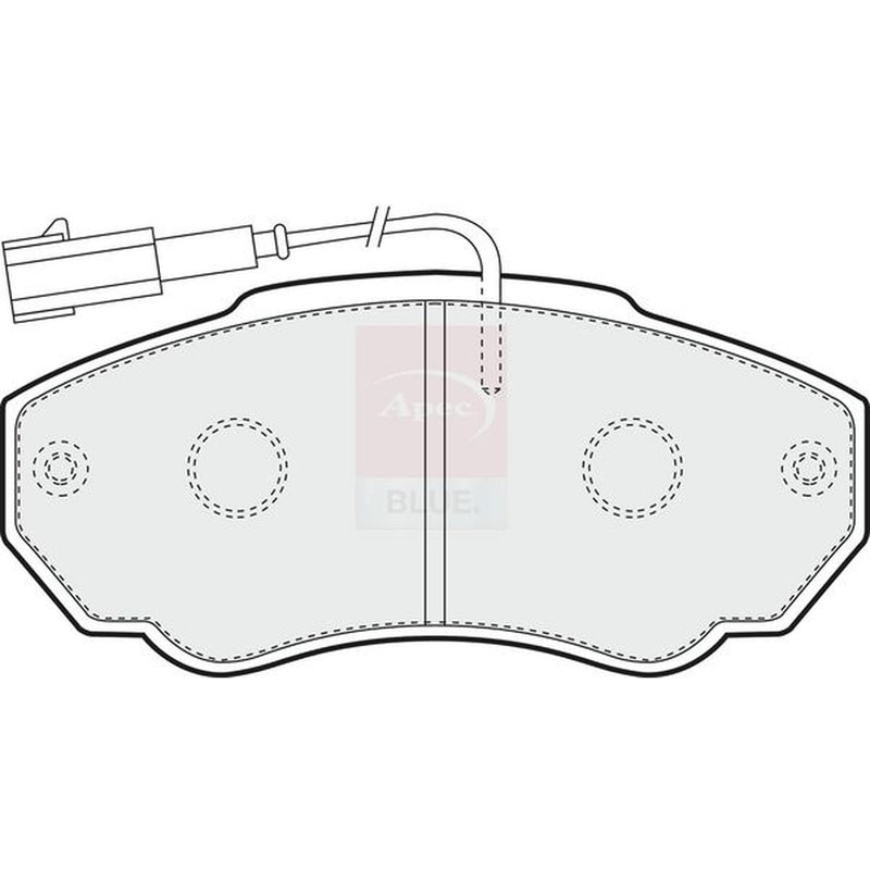 Apec Front Brake Pad Set fits Citroën Relay II 2002-2006 2.0 2.2 2.8