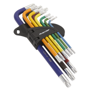 Sealey Trx Star Torx Key Set Colour Coded Long Allen T10-T50 Premier 9pc Sealey  - Dynamic Drive