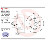 Brembo Rear Brake Discs & Pads fits Toyota Avensis 2008-2018 1.6 1.8 2.0 2.2
