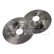 Key Parts 2 x Solid Rear Brake Discs KBD4476-x2