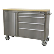 Sealey Mobile Stainless Steel Tool Cabinet 4 Drawer AP4804SS Sealey - Dynamic Drive