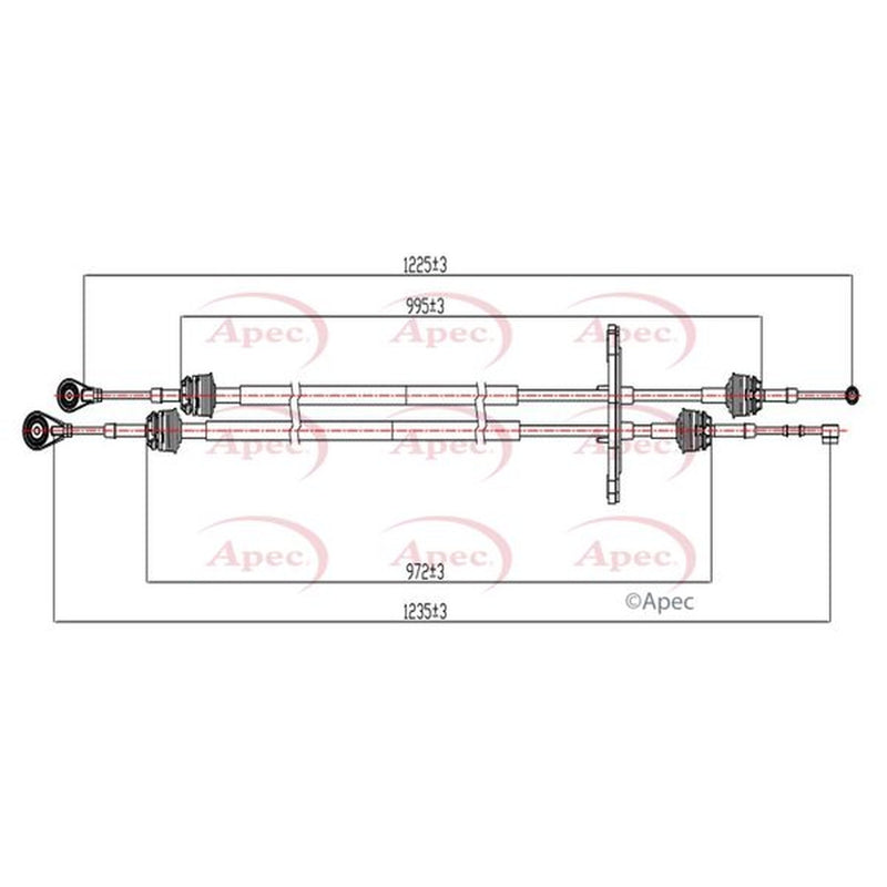 Apec Manual Transmission Cable Pull fits Citroën Nemo 2010 on 1.3