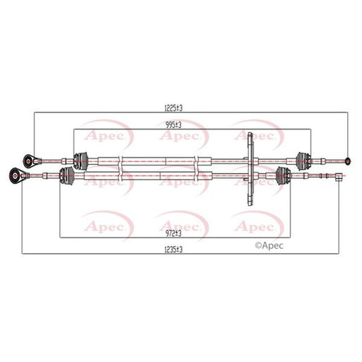 Apec Manual Transmission Cable Pull fits Citroën Nemo 2010 on 1.3