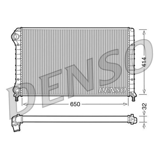 Denso Engine Radiator fits Fiat Doblo 2001-2003 1.2 1.6 1.9