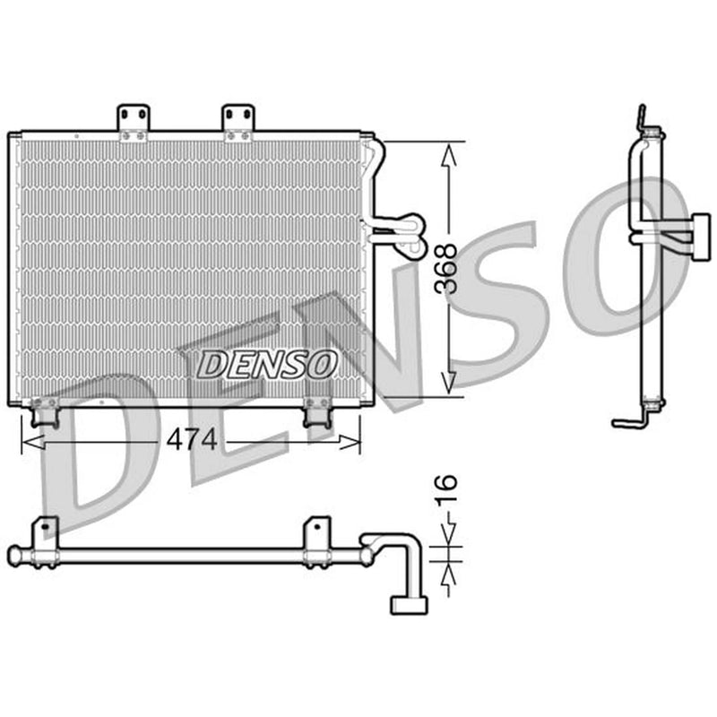Denso Air Conditioning Condenser fits Jeep Wrangler 1996-2007 2.4 2.5 4.0