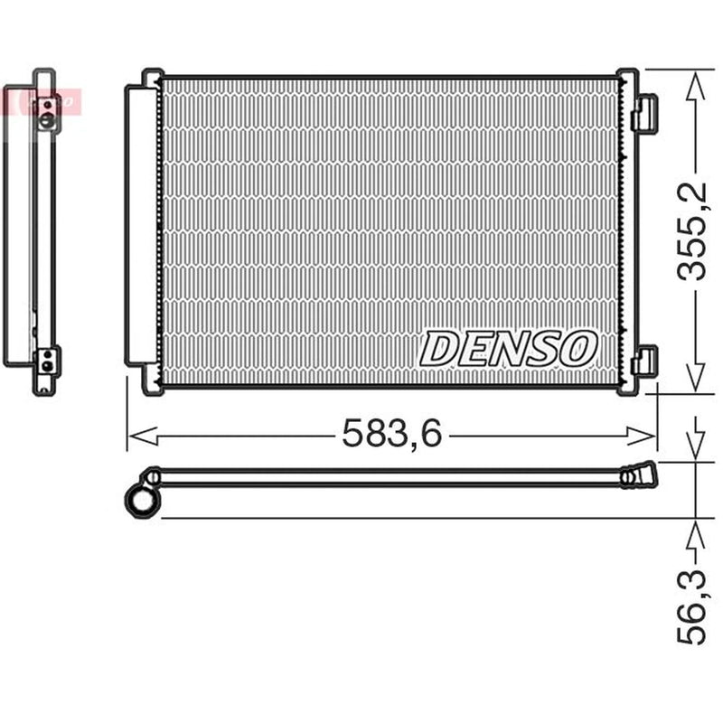 Denso Air Conditioning Condenser fits Fiat 500 2020 on 1.0