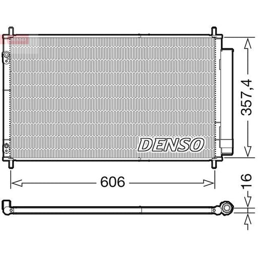 Denso Air Conditioning Condenser fits Toyota Yaris/Vitz 2012-2020 1.5